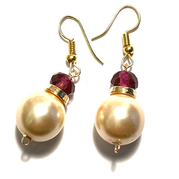 Murano Necklace Bracelet and Earrings in Brown with Pearls and Crystals - Picture 4 of 6